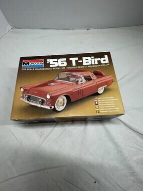 Monogram 2289 1:24 Scale Unassembled 1956 T-Bird Plastic Model- New Open Package